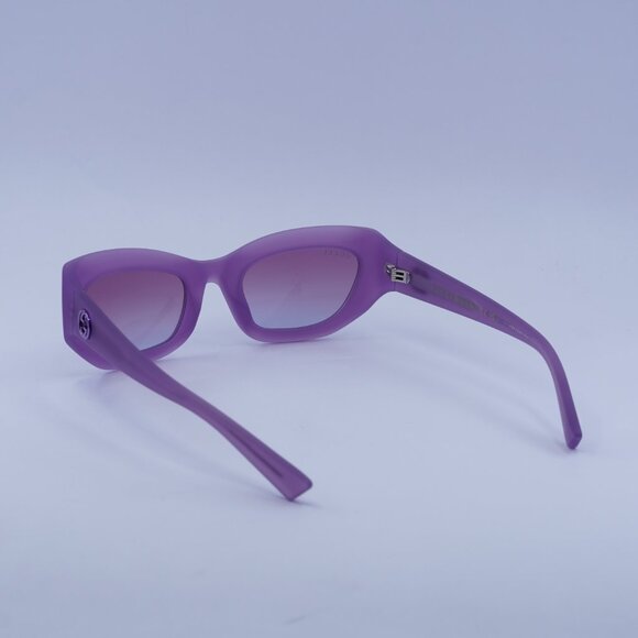 Gucci GG1784S 004 Sunglasses Matte Lilac Cat Eye Frame, Violet Lenses - Picture 8 of 11